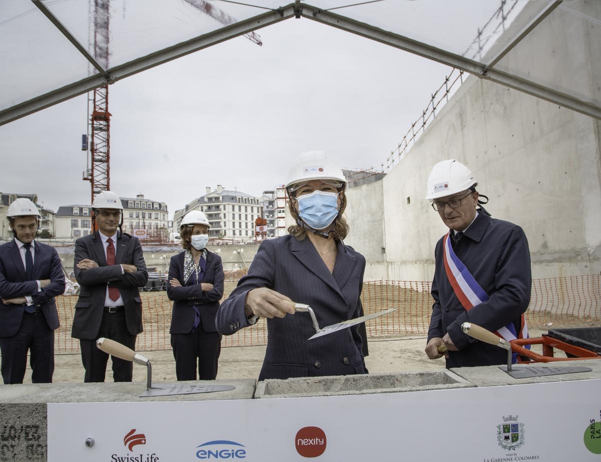 Pose de la première pierre du futur siège d'Engie