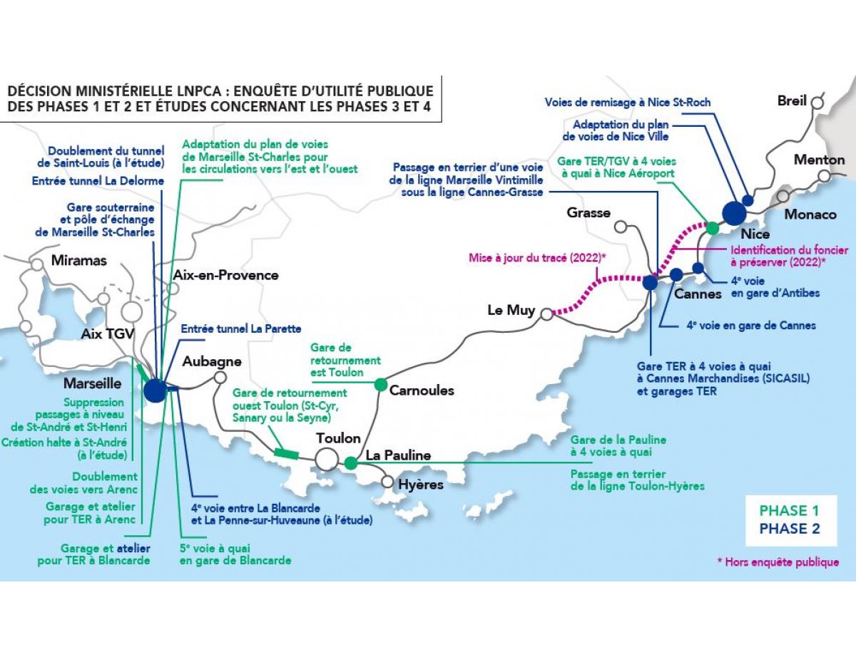 Nouvelle ligne Provence-Côte d'Azur: enquête publique en janvier
