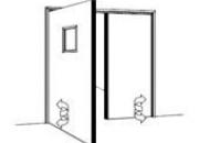 Bloc porte battant à double action