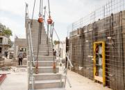 Escaliers droits en béton 