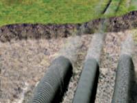 Réseau de distribution d'eau enterré