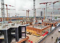 Le Village des athlètes à Saint-Ouen mélange le béton, le béton bas carbone et le bois