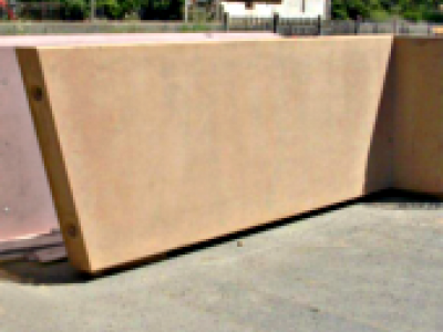 Murs à  parement colore