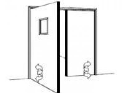 Bloc porte battant à double action