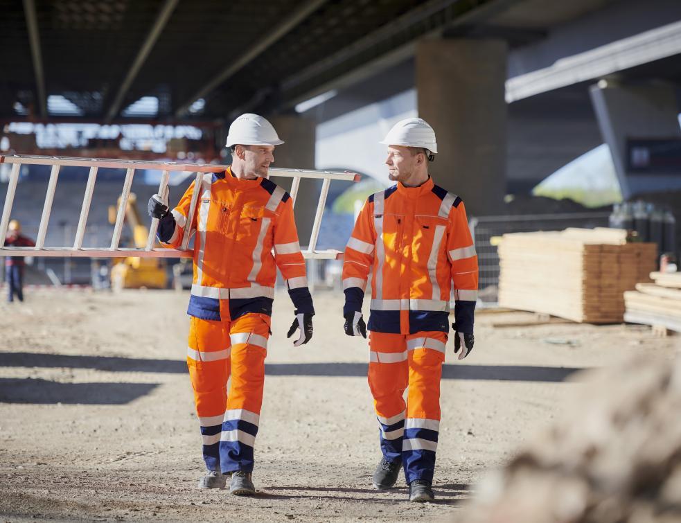 Casque de chantier orange - Boutique en ligne BESSON SAS