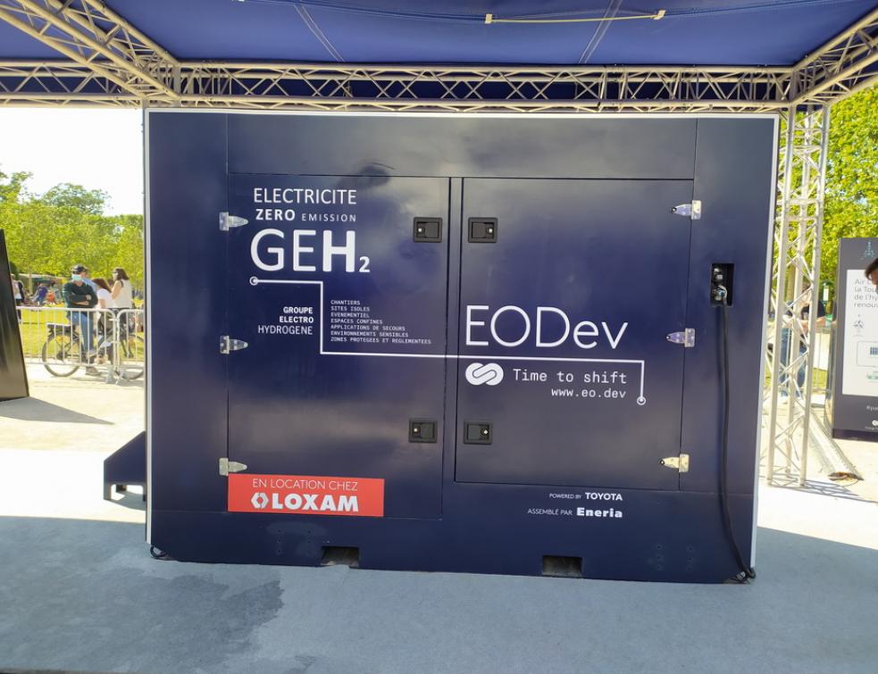 L’hydrogène arrive sur les chantiers par le biais des groupes électrogènes